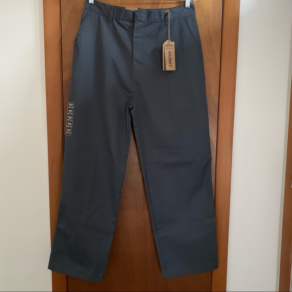 Boy’s 20H Husky SMITH’S AMERICAN Dark Gray Workwear Heavy Duty Chino Style Pants